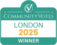 CommunityVotes London 2025 winner badge